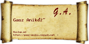 Gasz Anikó névjegykártya